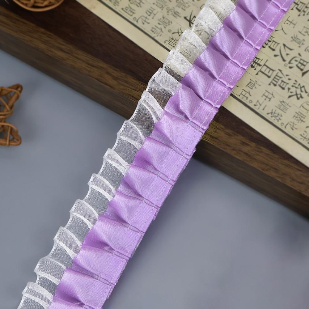 Clothing Decoration Pleated Lace Ribbon Double-layer Multiple Colors Decorative Trim Lace Trim Dress Decorative