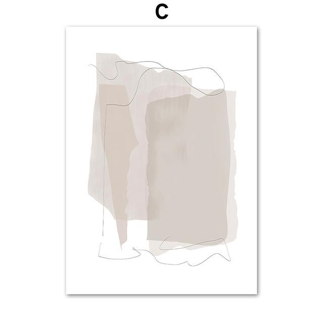 Stampe di poster da parete con forme geometriche minimaliste Boho, dipinti su tela nordici, quadri astratti, decorazioni per il soggiorno
