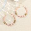 Ethnic Style Minimalist Textured Bronze Color Hoop Earrings Women's Vintage Exquisite Jewelry Accessories Perfect Festival Gifts
