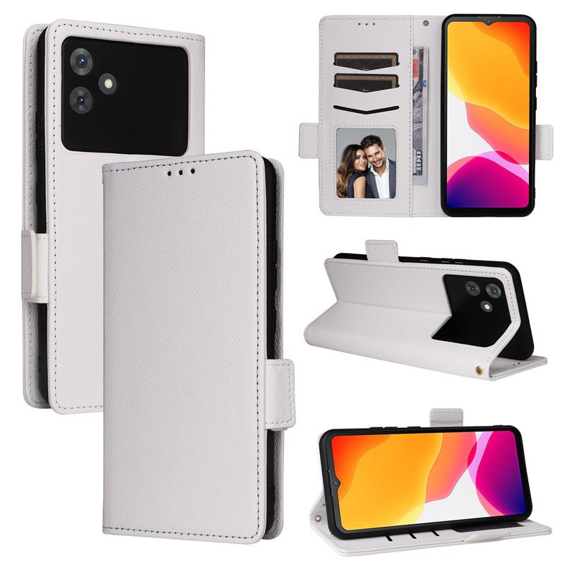 Klapphüllen für Cubot Note 21 Lederhülle Litschi-Muster Klapp-Folio-Ständer Handyhülle mit Kartenhalter