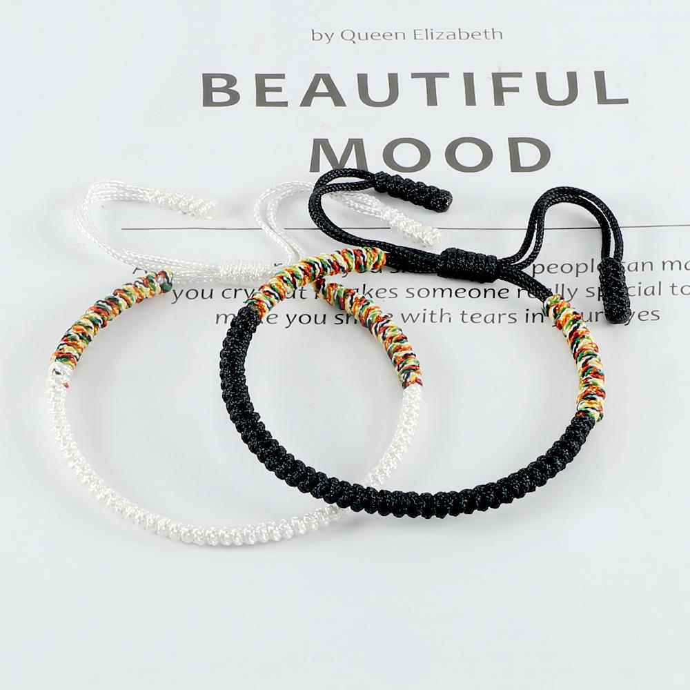 A Handmade Tibetan Buddhist Bracelet, Lucky Bracelet, Woven Black and Red String Bracelet for Men and Women, Couple Jewelry Gift