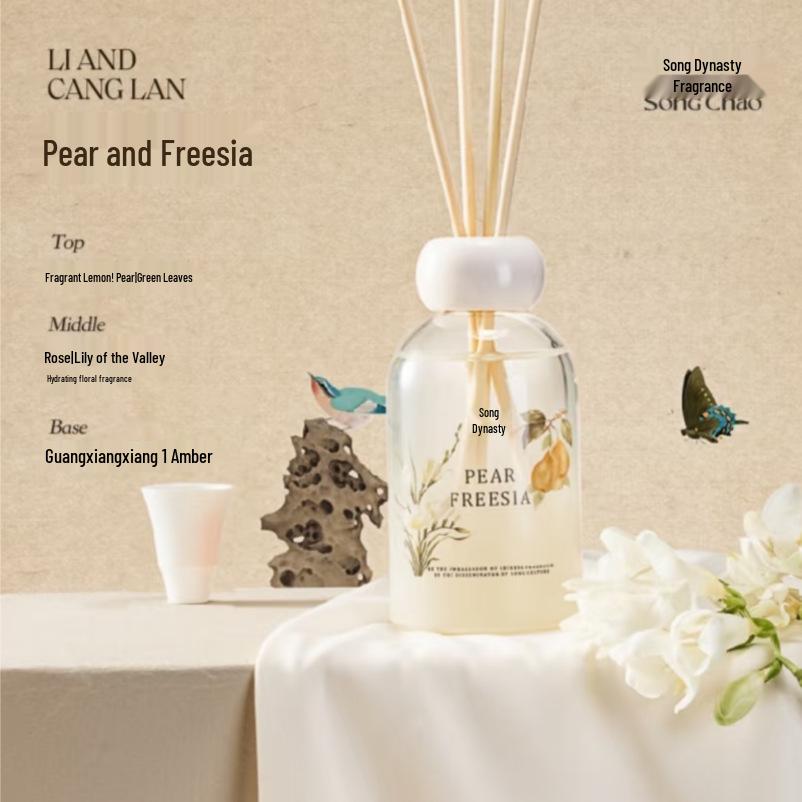 Song Dynasty Painting Aroma Diffuser: Long-lasting, Fireless, Light Fragrance for Indoor Use in Bathrooms & Bedrooms 200ml