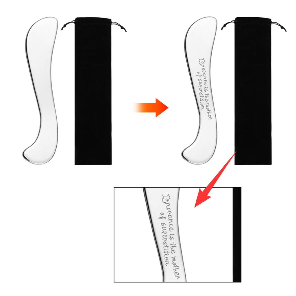 Customized Stainless Steel Fascia Knife, S-shaped Neck Massager, Muscle Scraper, Beauty Tool
