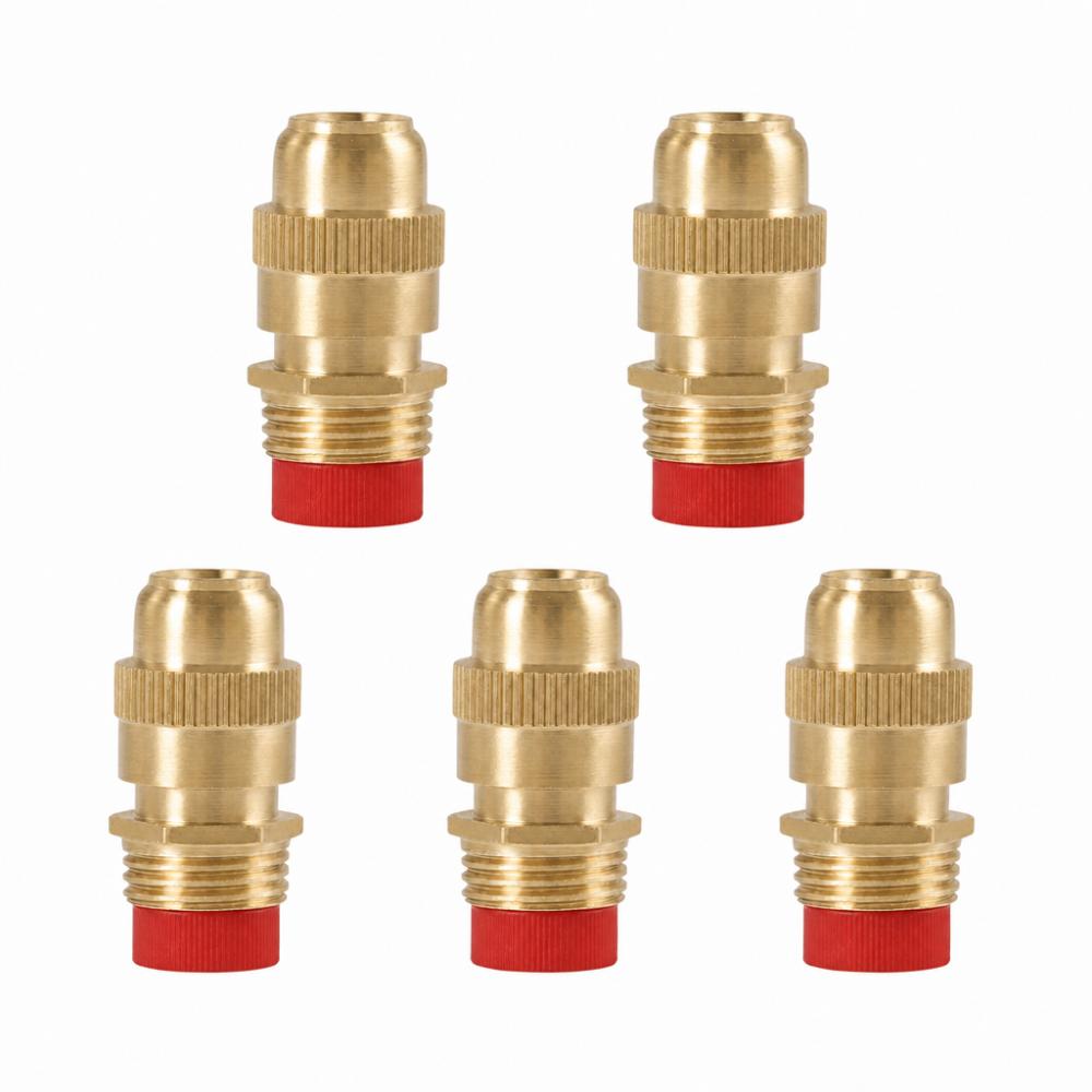 5PCS G1/2 Male Thread Misting Nozzle Brass Irrigation Nozzle Durable Spray Nozzle  Lawn Watering S