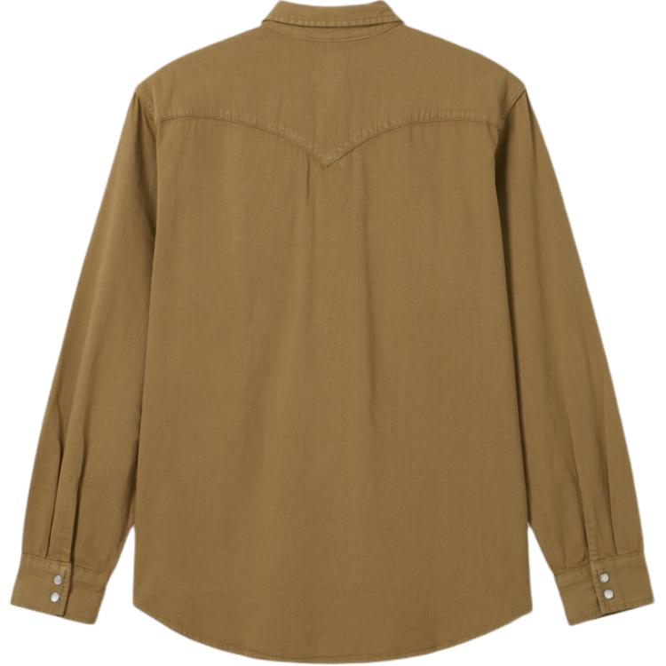 Levis Loose Fit Lapel Simple Fashion Long Sleeve Denim Jacket Men Jacket Khaki 85745-0150