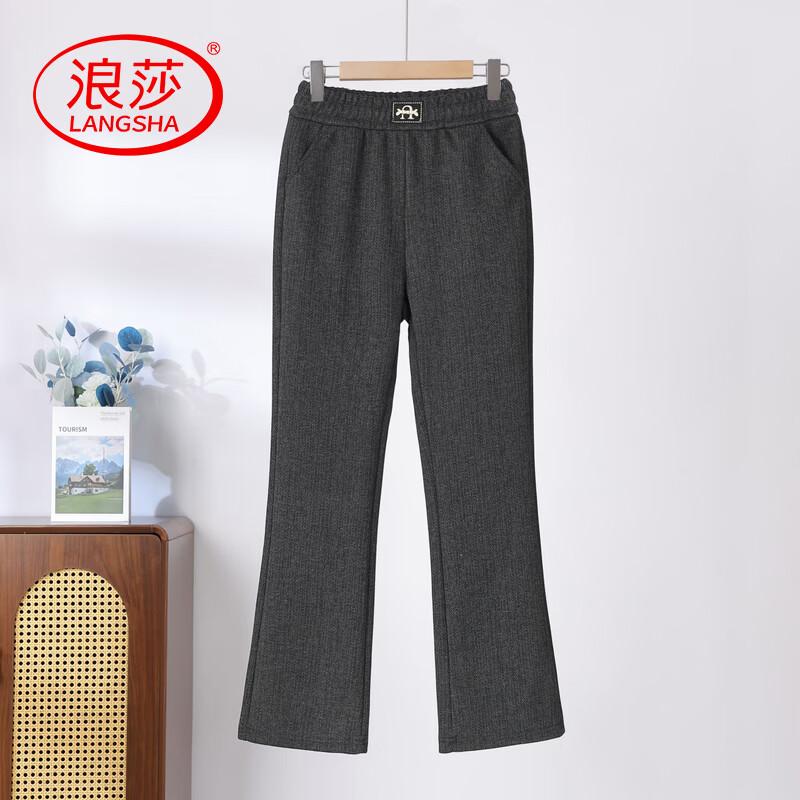 

LangSha Mom s High-Waisted Casual Straight/Micro-Flared Pants 4XL