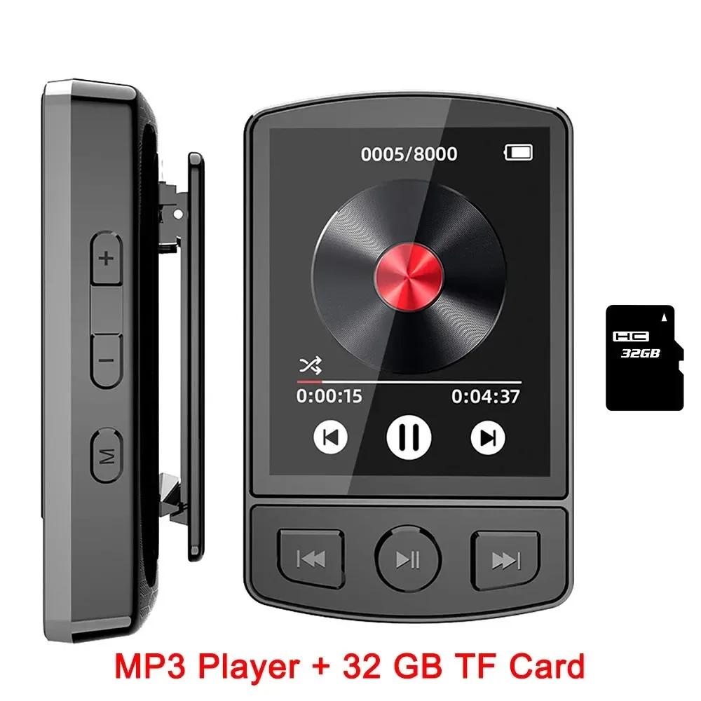 MP3-Player Bluetooth 5.2 1,77-Zoll-Bildschirm Musik-Player mit Lautsprechern Verlustfreie Klangqualität mit Aufnahme E-Book Videowiedergabe