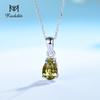 Kuololit Diaspore Gemstone Pendant For Women Solid 925 Sterling Silver Watedrop Necklace For Engagement Party Gifts No Chains