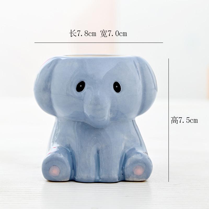 Cartoon Cute Fleshy Flowerpot Desktop Display Potted Container Decoration Gift Balcony Plant Ceramic Creativity