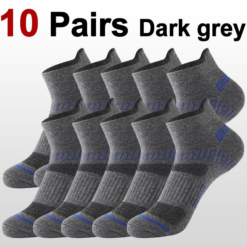 5/10 Pairs Men Sports Ankle Socks Sweat Absorbing Breathable Comfortable Very Suitable Basketball Running Outdoor Leisure Socks
