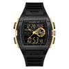 Rlychee Electronic+Quartz Movement TPU Strap Watch Men's Watches Black Dial DWR3397