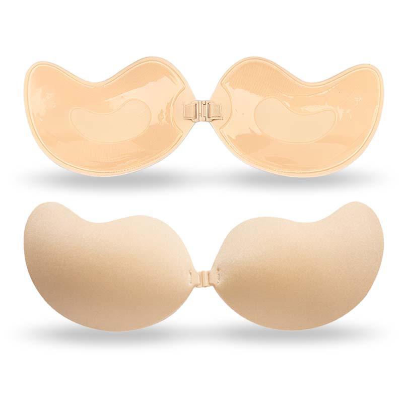 Mango Silicone Invisible Strapless Push-Up Bra: Wire-Free, Non-Slip, Breathable Nipple Covers & Thin Stickers.