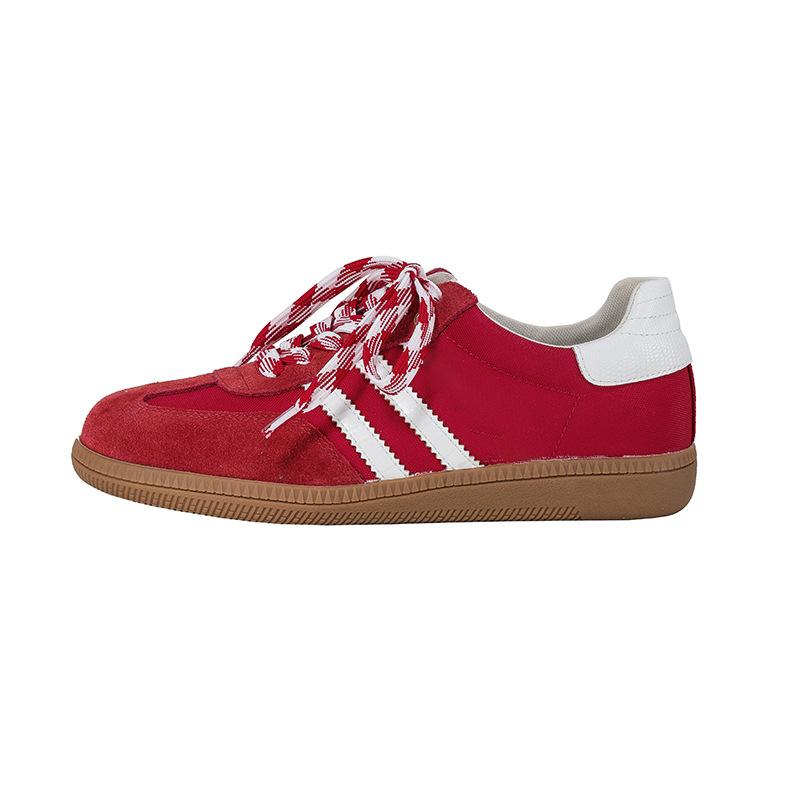 ~ Retro versatile color matching platform women's tide autumn and winter leisure sports board shoes flat white shoes