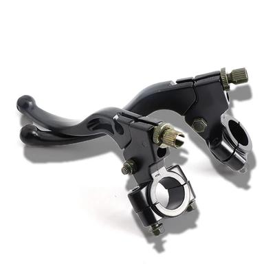 Black Alloy 7/8'' 22mm Vänster Handtag Broms Spak Abborre Montering För 47cc 49cc Dirt Bike ATV Quad Mini Moto 97cc Baja Scooter Moped