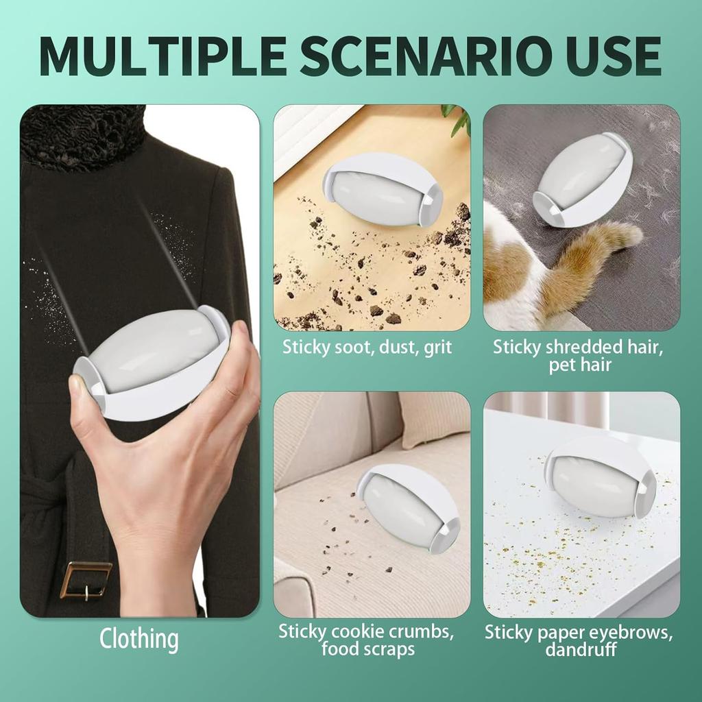 Reusable Lint Roller for Pet Hair Extra Sticky, Portable Home Travel Washable Lint Roller ,ForestGreen-MediumAquamarine,2.559in*3.94in