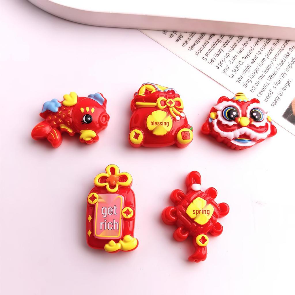 Lion Dance DIY Ornament: New Year Blessing Card & Accessories Material