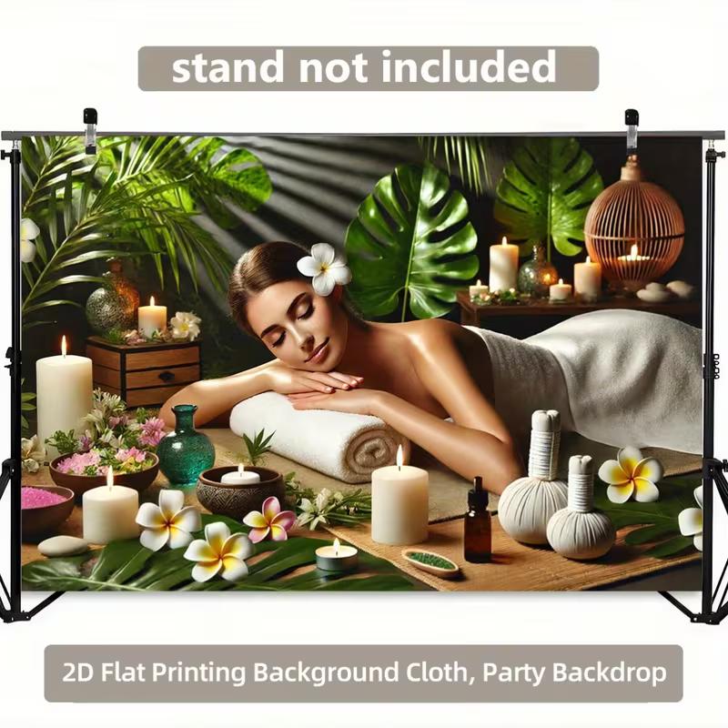2D Wellness Spa Backdrop, Relaxing Massage Photography Background