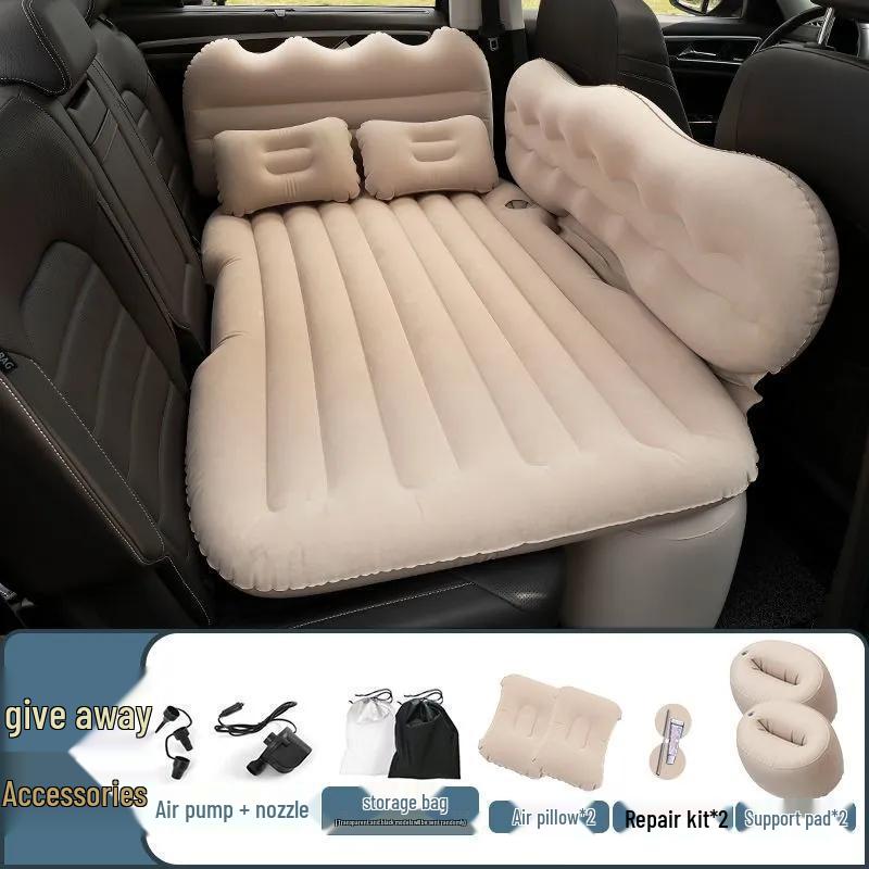 Inflatable Car Back Seat Mattress - Folding Travel Bed for Sedan