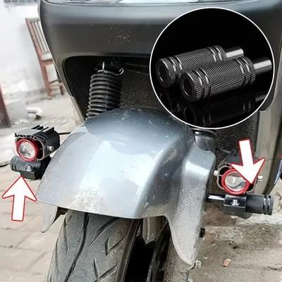 Support de Spot pour Garde-boue de Moto M8/M6 Modification Extérieure Support en Alliage d'Aluminium Base de Support pour Phare LED Feu Antibrouillard