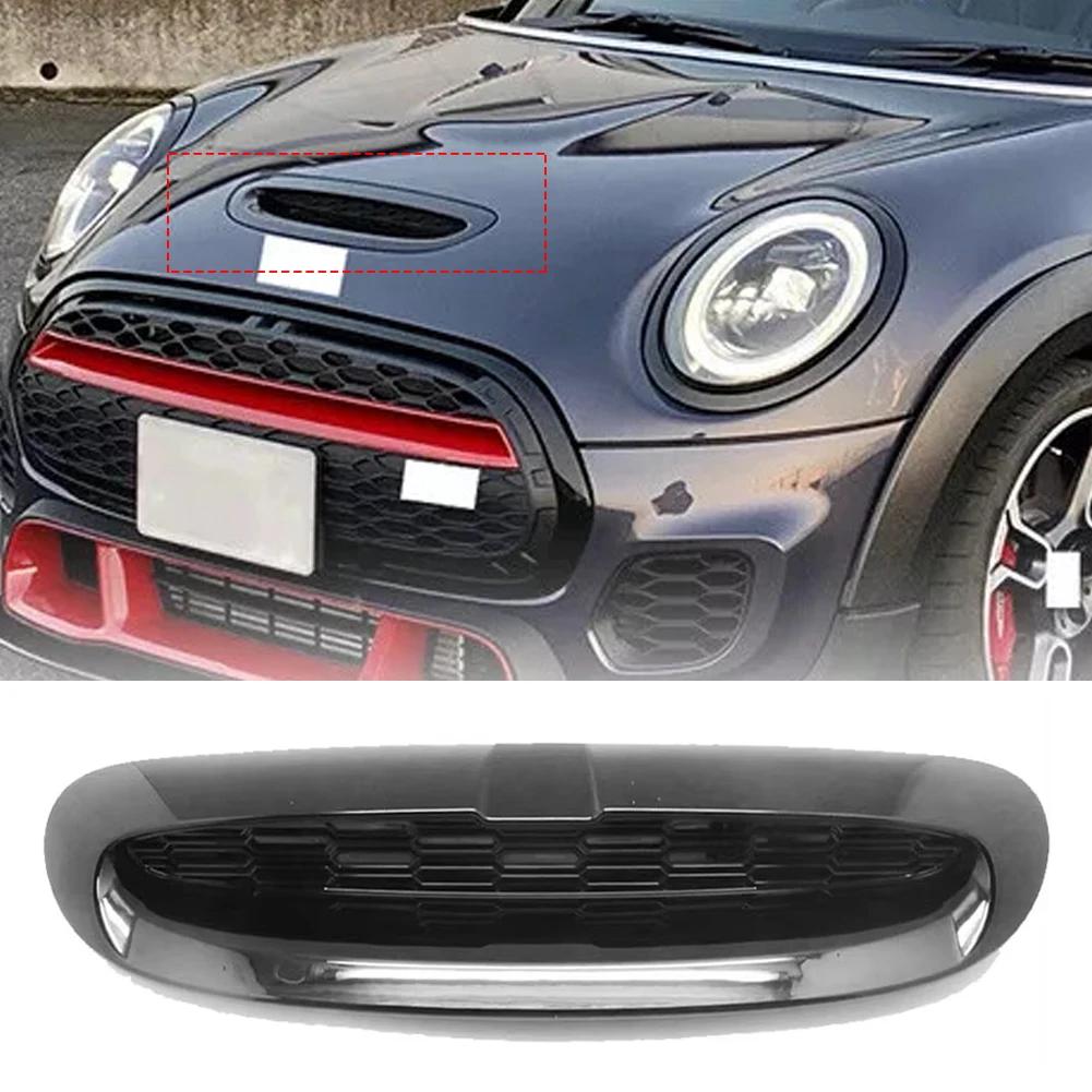 1 Set For Mini Cooper S JCW F54 F55 F56 F57 2014-UP ABS Gloss Black Front Engine Bonnets Hood Scoop Air Outlet Vent Cover Trim
