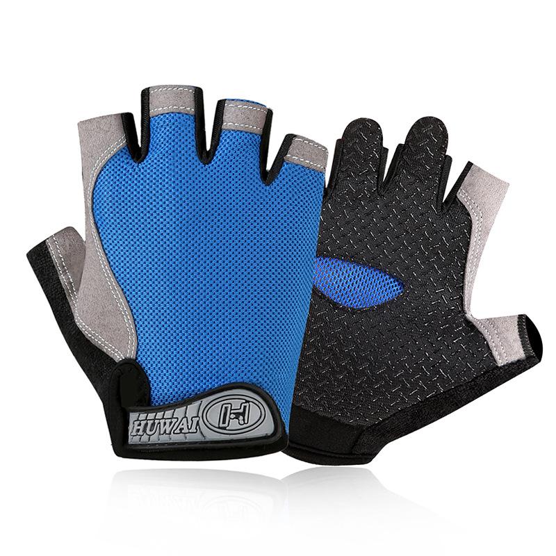 Half-finger gloves men's net sports shock absorption breathable weight lifting equipment training