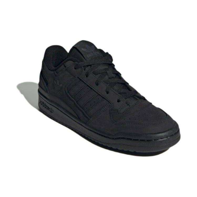Adidas Originals Forum Top Grain Leather TPU Comfortable Simple Low-Top Skate Shoes Men Sneakers Black ID0990