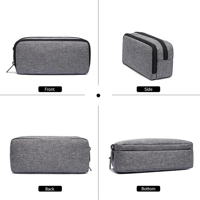 Large Capacity Student Pencil Case: Double-Layer Portable Stationery Bag for Primary & Secondary School
