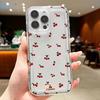 Cute Cartoon Cherry Pattern Phone Case For iPhone 17 Pro Max 16 15 Pro 14 13 12 11 XR XS 17Air 16 Plus 16E Clear Bumper Cover