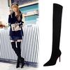 Fashion High Heel Stretch Lycra Thin Heel Pointed Sexy Skinny Pedicure Over Knee Boots