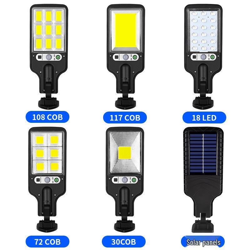 Solar-Powered LED Wall Light with Motion Sensor and Remote Control for Outdoor Use