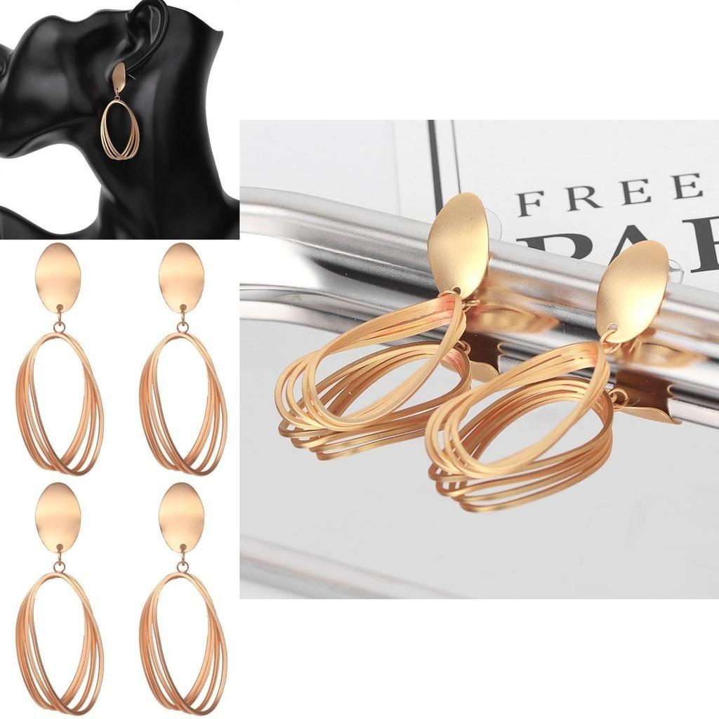 Minimalist Spiral Gold Earrings For Women Fashionable And Jewelry Versatile