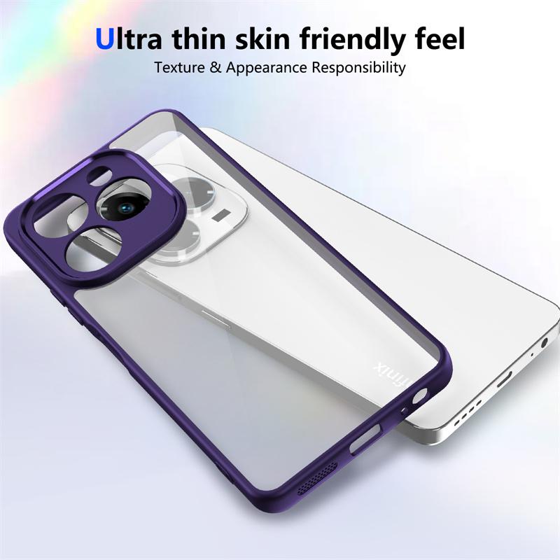 Infinix Note 40X 5G X6838 Case Plating Silicone Bumper Shockproof Clear Back Cover Hard Phone Case for Infinix Note 40X 5G X6838