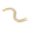 Cuban Bracelet Bling Bling Hip Hop Clasp Chain Diamond Jewelry for Men Women CoupleGold