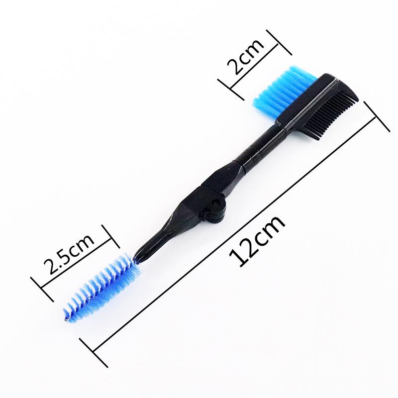 1pc New Folding Lash Brush / Comb Multicolored Plastic Handle Cosmetic Brush