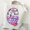 Halloween Alphabet Canvas Bag Going Out Portable Handbag Women's Large Capacity Casual Shoulder Crossbody Bag