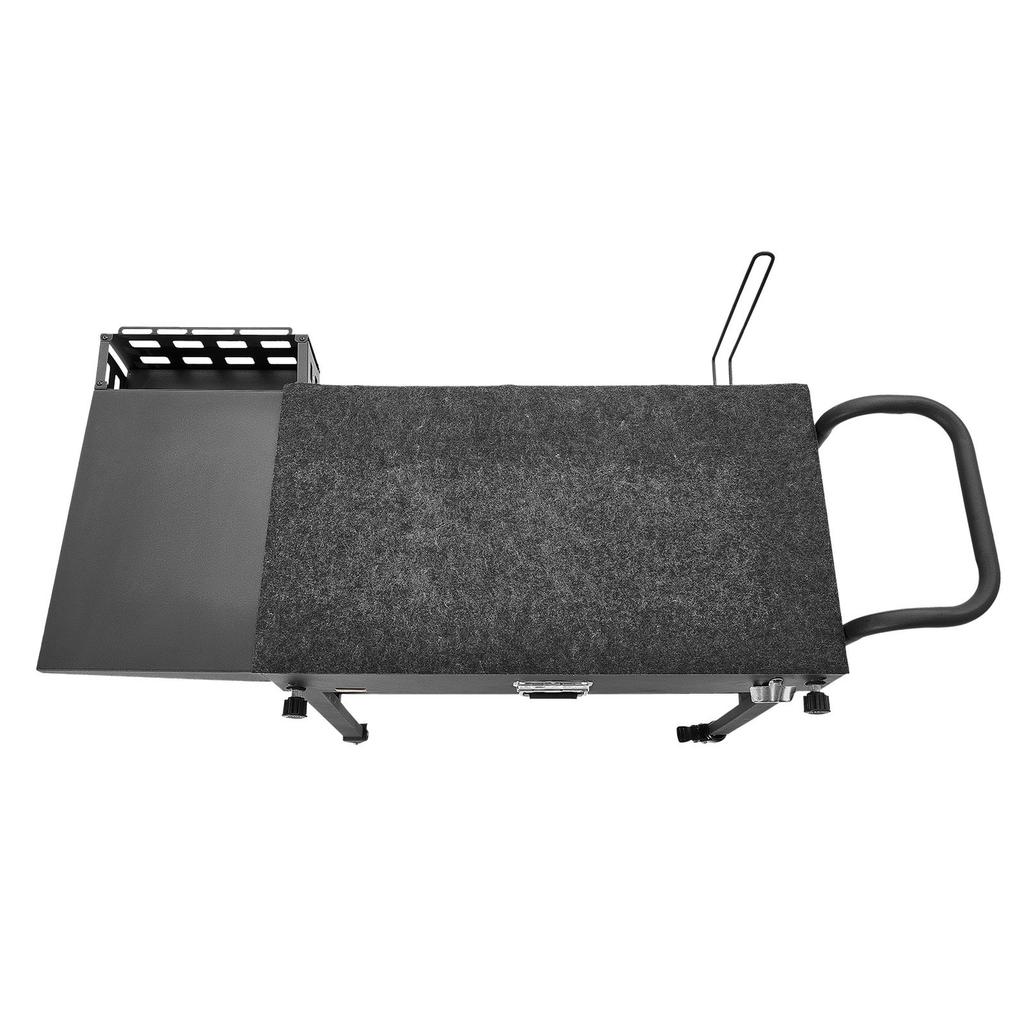 Outdoor Grill Cart, 787 x 432mm Tabletop Size Grilling Table, Foldable Outdoor Cooking Table with Tissue Holder, Hooks, Wheels, Side Table, BBQ Prep