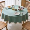 Modern Minimalist Solid Color Round Tablecloth Thickened Multi-color Hanging Ear Tablecloth Options Dust Anti Slip Table Cover
