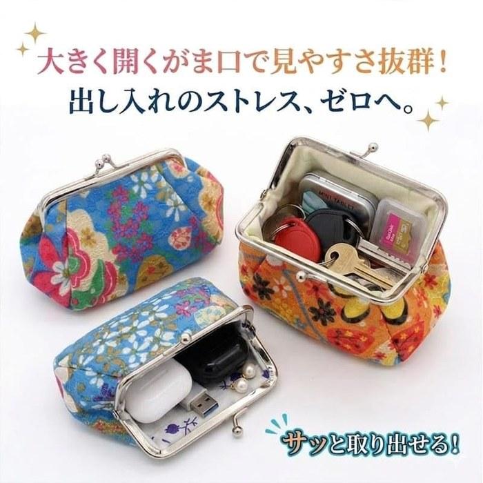 Schicksal. Gamaguchi Pouch Small Coin Purse Mini Wallet, Orange