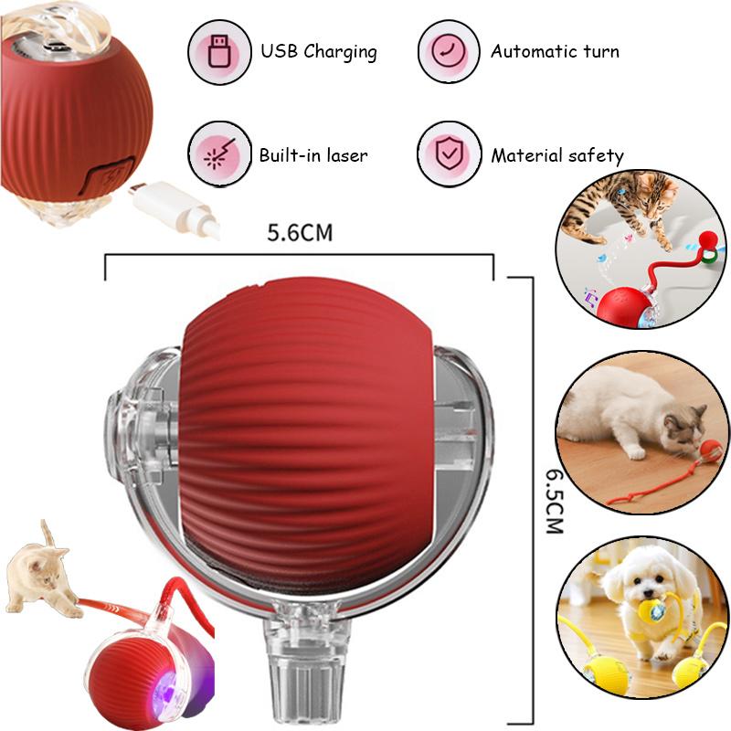 Interactive Cat Toy Ball  for Indoor Cat,Agile Moving Cat Ball,Automatic Kitten Toy for Bored Indoor Adult Cats,Motion Activated