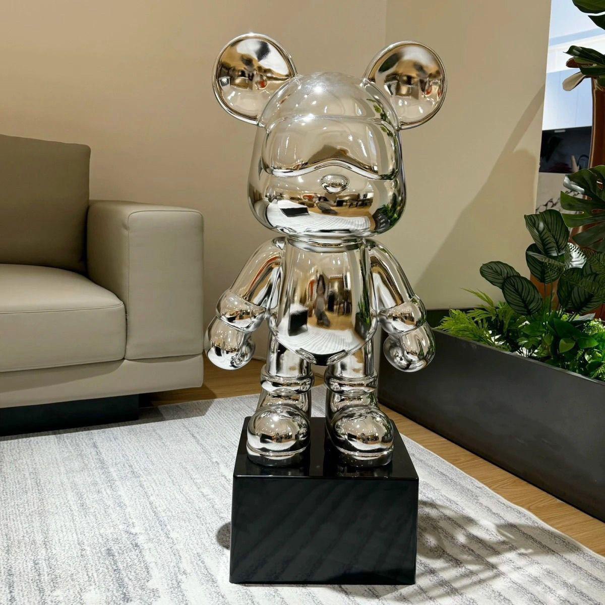 

Гальванизированная крутая копилка-медведь, украшение для гостиной, для ТВ-тумбы 50cm