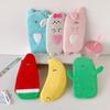 Watermelon Banana Cartoon Storage Bag Plush Korean Style Pencil Case  Children
