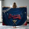 Atlanta Braves Print Flannel Blanket High Quality Warm Comfortable Cover for All Seasons Perfect for Gifts Home Decor