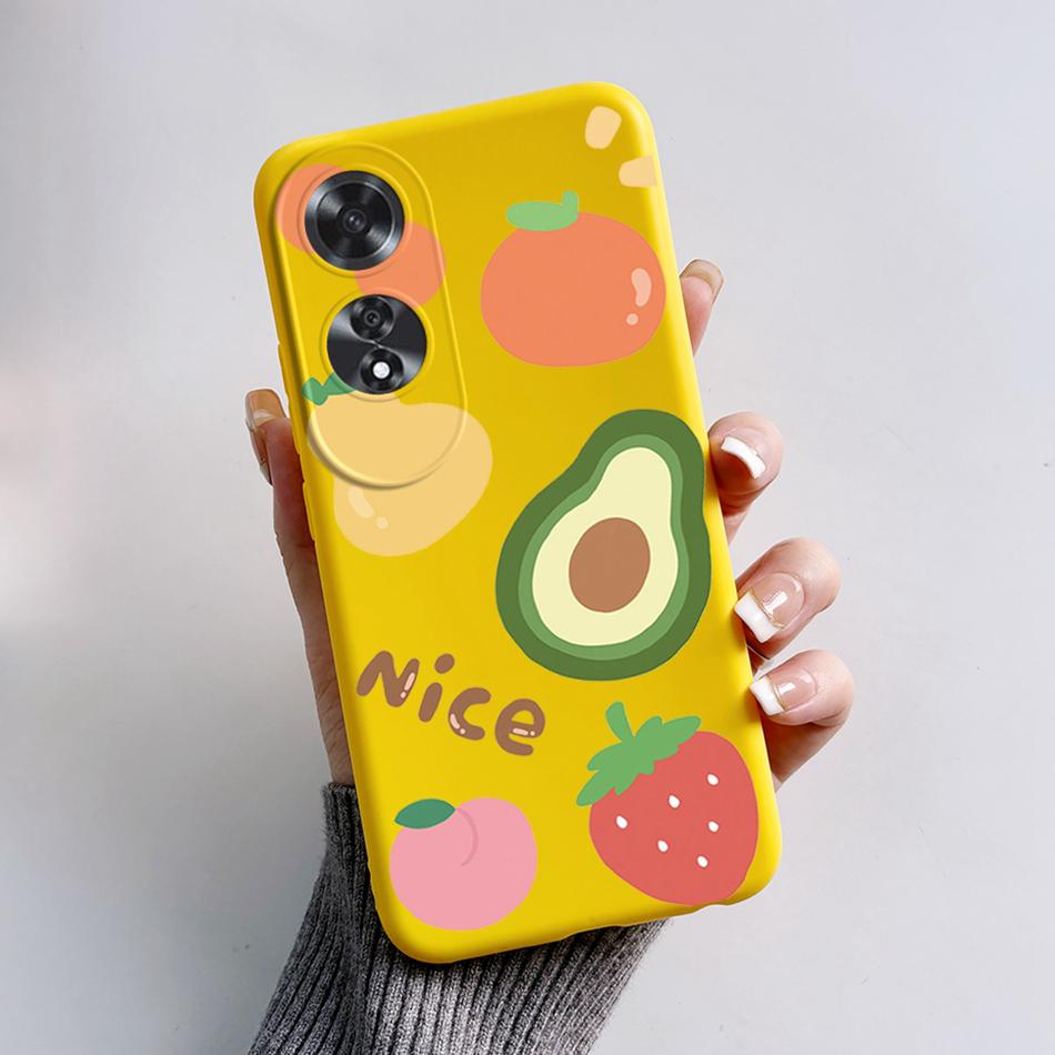 For Oppo A60 CPH2631 Case Cute Bear Cartoon Frog Painted Shockproof Soft Back Cover for Oppo A60 OppoA60 A 60 4G Silicone Bumper