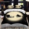 Christmas Polywster Duvet Cover Set King Queen Size Winter Red Santa Claus Gift Merry Christmas Bedding Set