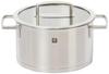 ZWILLING Stockpot 20cm Stainless Steel Deep Stockpot with Bottom Induction Cooktop Dishwasher Safe Japanese "Vitality 3.5L" Double-Handled 3-Layer