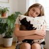 Double-sided Cow Print Plush Pillow Cover, Artistic , Ultra-soft Printed Sofa Decorative Cushion Cover.