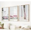 3Pcs Pastel Coastal Beach Wall Art,Surfboard Canvas Prints, Soft Boho Summer Wall Arts, Minimalist Home Decor Beach Lover Gifts
