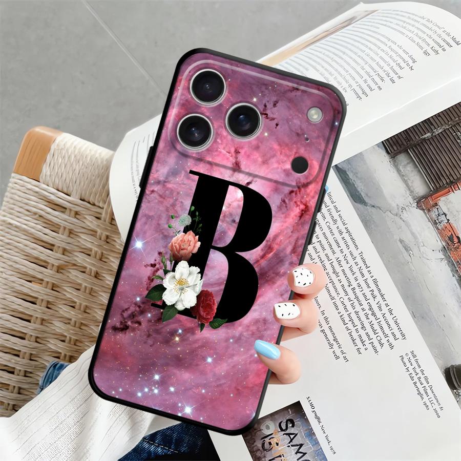 Personalized Letters Case for Apple iPhone 17 Pro Max 13 16 XR XS MAX Air 15 Pro 7 8 11 14 12 Funda Phone Cover