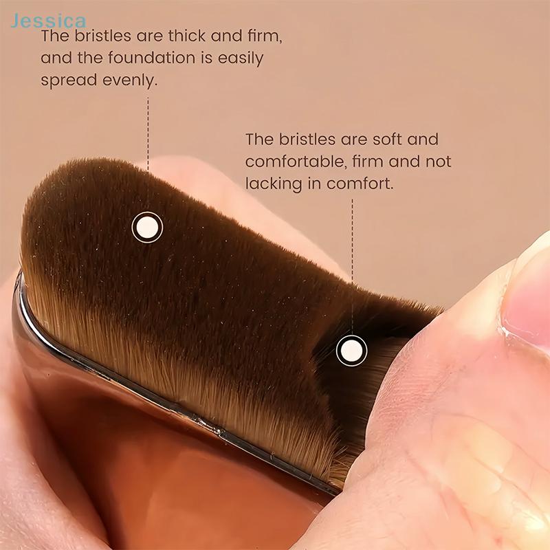 Kleiner Kissen-Foundationpinsel, Nahtloser flacher Foundation-Pinsel, Unregelmäßiges fächerförmiges Make-up-Werkzeug