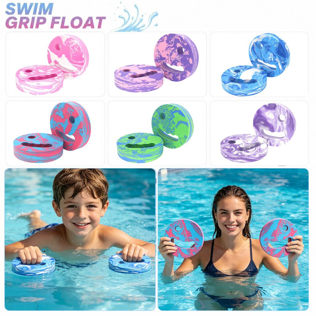 Handheld Swim Paddle Float Arm Bands Resistance Arm Sleeves Floating Training Aid for Children and Adults Swimming Practice